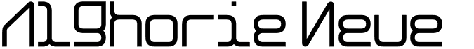 Alghorie Neue font preview